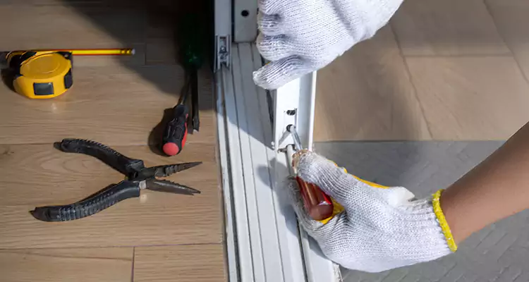 Backyard Sliding Door Track Repair in Glenvar Heights, FL